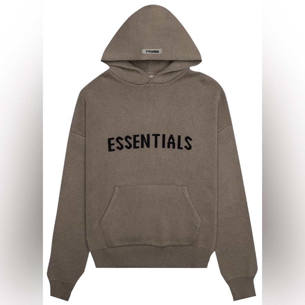 Fear Of God Essentials Knit Hoodie in Harvest | Small‎